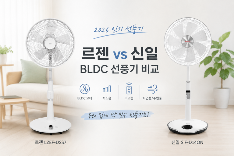 2026 BLDC 선풍기 추천｜르젠·신일·쿠쿠 비교해보니